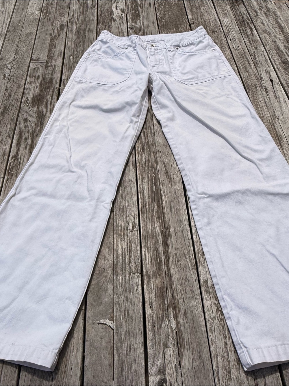 Mexx 100% Cotton White Wide Leg Pants